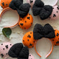 SALE Cozy Pink and Orange Halloween Ears SALE