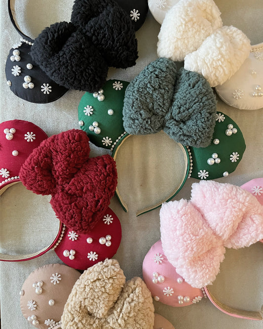 Cozy winter Pearl Ears READY TO SHIP